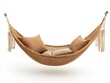 © CHONCHANOK PHOTO - Chic hammock with a pillow on a clean white background, elegant and minimalistic design, concept of outdoor relaxation, copy space