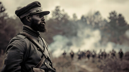 Civil War Soldier in the Smoke