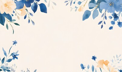 Wall Mural - Create an elegant wedding invitation background with a subtle border, Generative AI