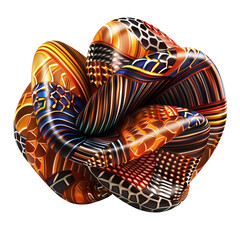 Poster - African fabric 3d icon, on isolated transparent background