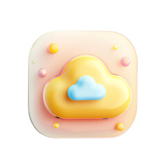 Sticker - Foggy weather 3d icon, on isolated transparent background