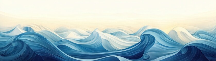 Poster - Abstract Ocean Waves.