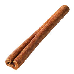 Wall Mural - A single cinnamon stick with visible texture on transparent background