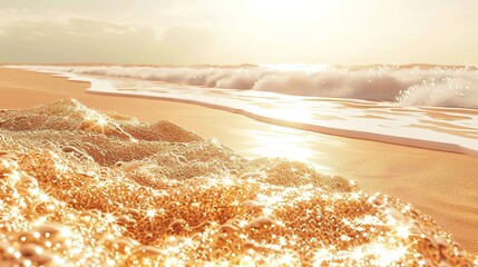 Poster - Golden sand pattern wallpaper