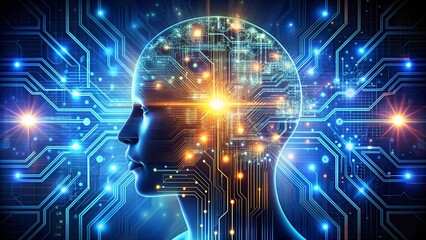 Wall Mural - a symphony of circuits: the intertwined dance of ai and humanity generative ai