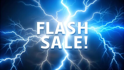 Wall Mural - lightning fast deals: flash sale on your favorite apps! generative ai