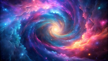 Wall Mural - Whispers of the Nebula: A Cosmic Dance of Hues  AI generated