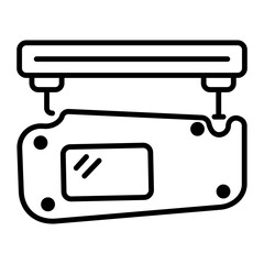 Canvas Print - Sun visor icon designed in outline style 