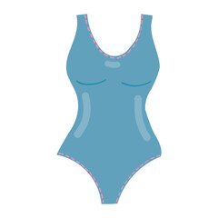 A stylish one-piece swimsuit illustration, perfect for summer fashion designs, beachwear collections, and pool party themes. Ideal for swimwear branding.