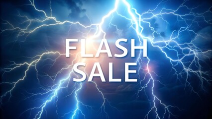 Wall Mural - lightning fast deals: flash sale on your favorite apps! generative ai