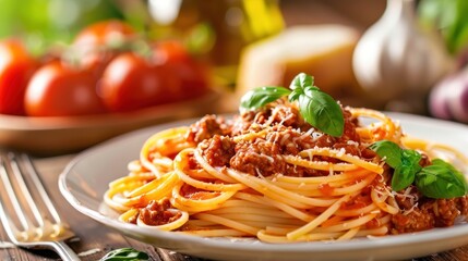 Sticker - Spaghetti Bolognese with Parmesan and Basil