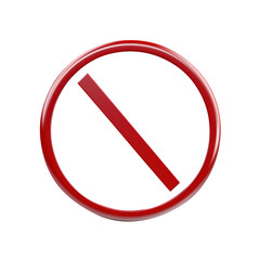 no sign on transparent background, clipping path, png,