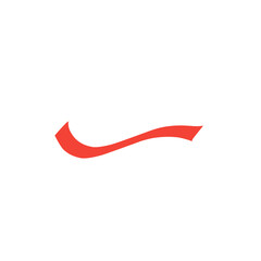 Poster - red swoosh vector element