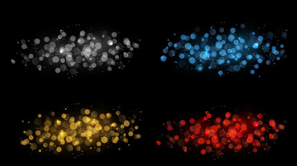 Leinwandbilder - Abstract shiny transparent gold bokeh effect design element