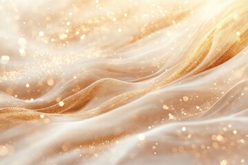 Wall Mural - Luxury abstract background with golden glitter and soft beige texture.