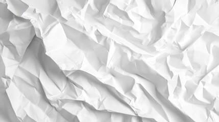 Poster - Crumpled White Paper Texture