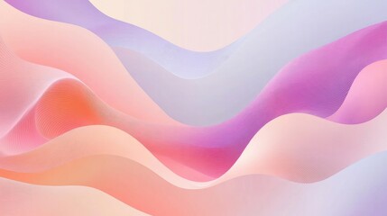 Modern abstract vector background featuring wavy lines in pastel hues, perfect for digital design