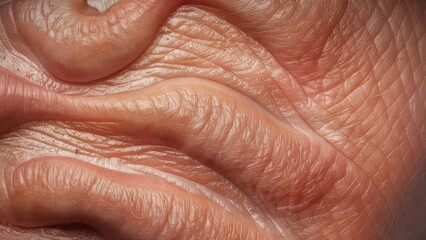 Poster - A close up of a skin texture with some wrinkles, AI