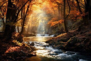 Canvas Print - Autumn creek