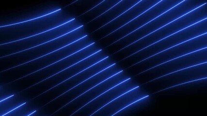 Wall Mural - Animation of glowing multicolor neon lines background .blue color neon line,