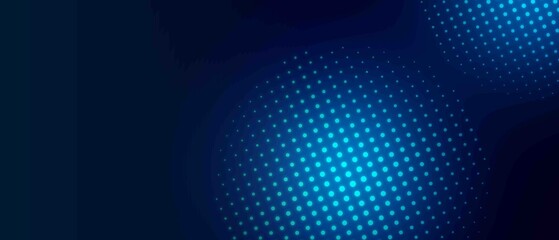 Poster - Digital blue dots background