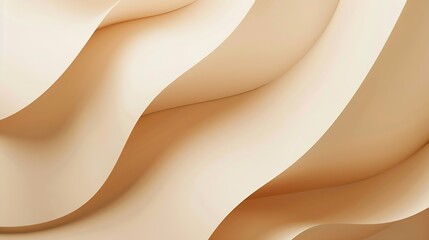 Poster - Abstract colored paper texture background Minimal vertical composition with geometric shapes and curved lines in neutral beige brown color tones : Generative AI