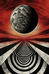 Wall Mural - Doppler Effect poster spiral art.