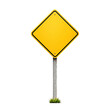 © EL.Khalid - Blank Yellow Road Sign Isolated on Transparent Background