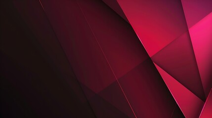 Fototapete - Black pink red modern abstract background Geometric shape Viva magenta Color 2023 Triangles lines stripes Futuristic Gradient Clock business time concept Bright Minimal Web banner : Generative AI