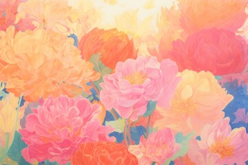 Canvas Print - Flower garden backgrounds painting petal.