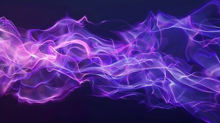 Leinwandbilder - Abstract waves shape glowing in ultraviolet spectrum Background for banner backdrop or texture for 3D mapping : Generative AI