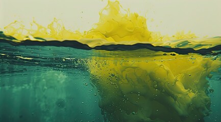 Poster - yellow and blue water