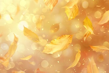 Wall Mural - golden autumn leaves