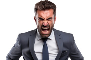 Wall Mural - Shouting adult angry tie.