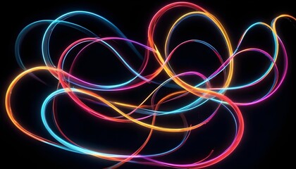 Abstract image of flowing, colorful lines that resemble waves or energy against a dark background. The colors are vibrant and dynamic, creating a sense of movement and energy.