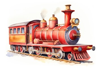 Canvas Print - Train locomotive vehicle railway.