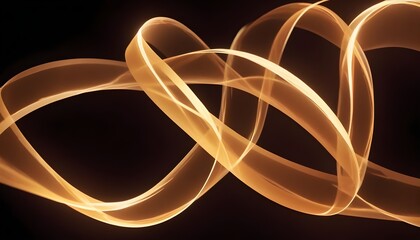 Poster - Abstract image of flowing, glowing, orange lines, resembling a digital signal or a network. The lines are delicate and intricate, creating a sense of depth and movement.