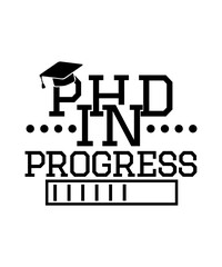 Sticker - phd in progress svg