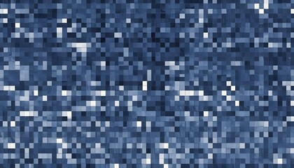 Poster - Abstract background with a repeating pattern of small, uneven, blue squares.