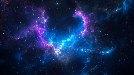Wall Mural - Colorful nebula in deep space with vibrant hues.