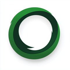 Wall Mural - Stylized Green Circular Logo Design