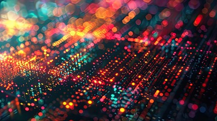 digital programming background. selective focus