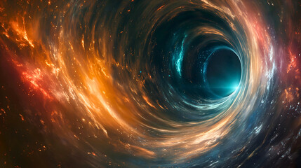 Wall Mural - a wormhole is the space between two dimensions, or theoretically, a space between galaxies.