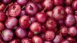 © Boraryn - 'Heap of organic aromatic red onions full frame background