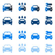© Mamun - auto car icon set vector art illustration on white background.