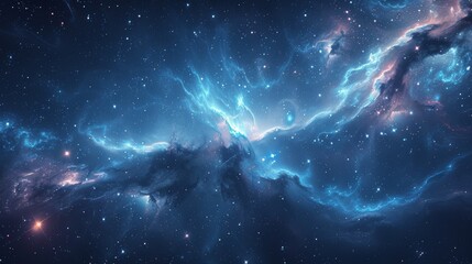 Wall Mural - beautiful space background with a nebula, shining stars, and cosmic stardust