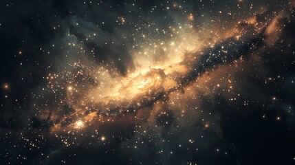 Wall Mural - beautiful space background with a nebula, shining stars, and cosmic stardust