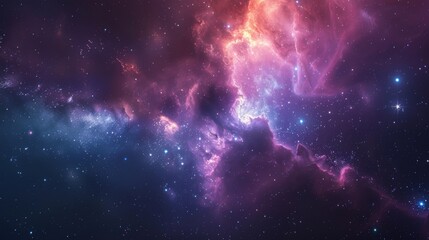 Wall Mural - beautiful space background with a nebula, shining stars, and cosmic stardust