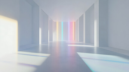 Poster - Iridescent refraction bright corridor