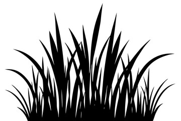 grass silhouette, Seamless grass silhouette, vector illustration.